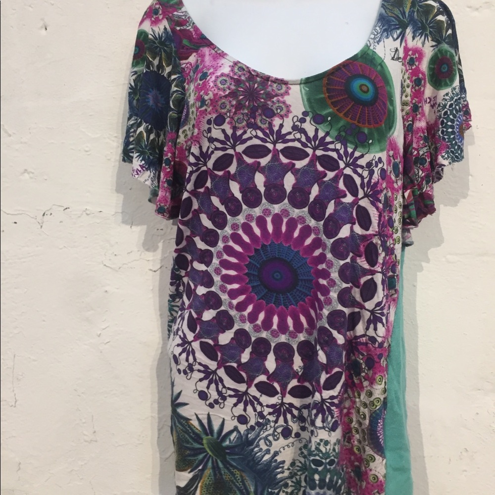 Desigual Pre Owned La Vida Es Chula Top Shirt M
